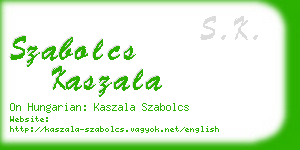 szabolcs kaszala business card